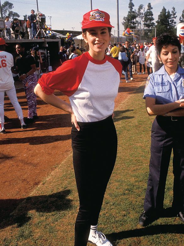 los angeles january 12 model cindy crawford attends the second annual rock n' jock softball challenge on january 12, 1991 at dedeaux field, usc in los angeles, california photo by ron galella, ltdron galella collection via getty images