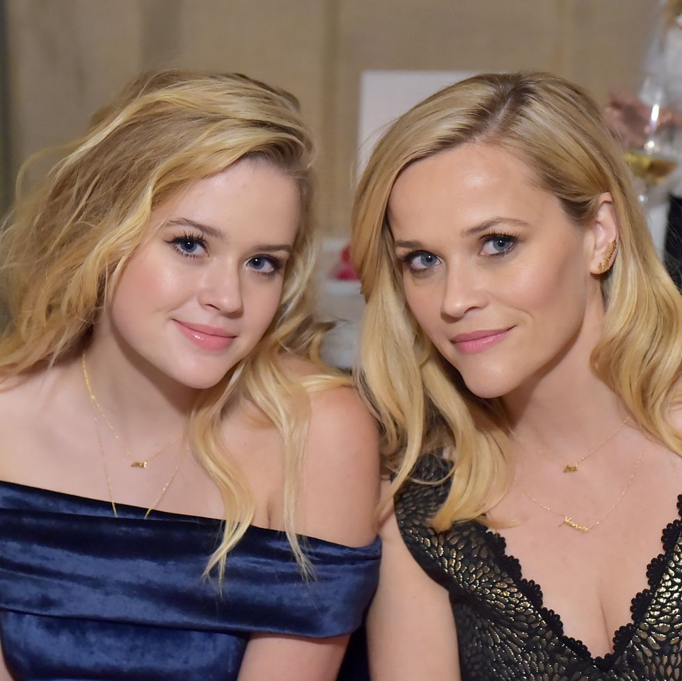 west hollywood, ca   december 04  reese witherspoon r and ava phillippe attend molly r stern x sarah chloe jewelry collaboration launch dinner on december 4, 2017 in west hollywood, california  photo by stefanie keenangetty images for sarah chloe jewelry