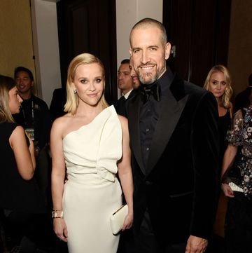beverly hills, california january 05 reese witherspoon and jim toth attend the 77th annual golden globe awards sponsored by icelandic glacial on january 5, 2020 at the beverly hilton in los angeles, ca photo by presley anngetty images for icelandic glacial
