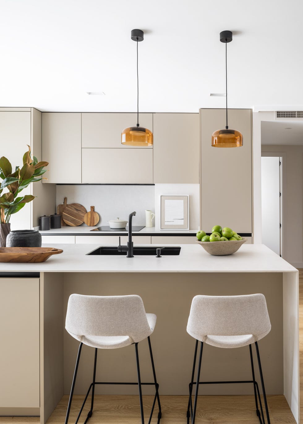 cocina con isla central