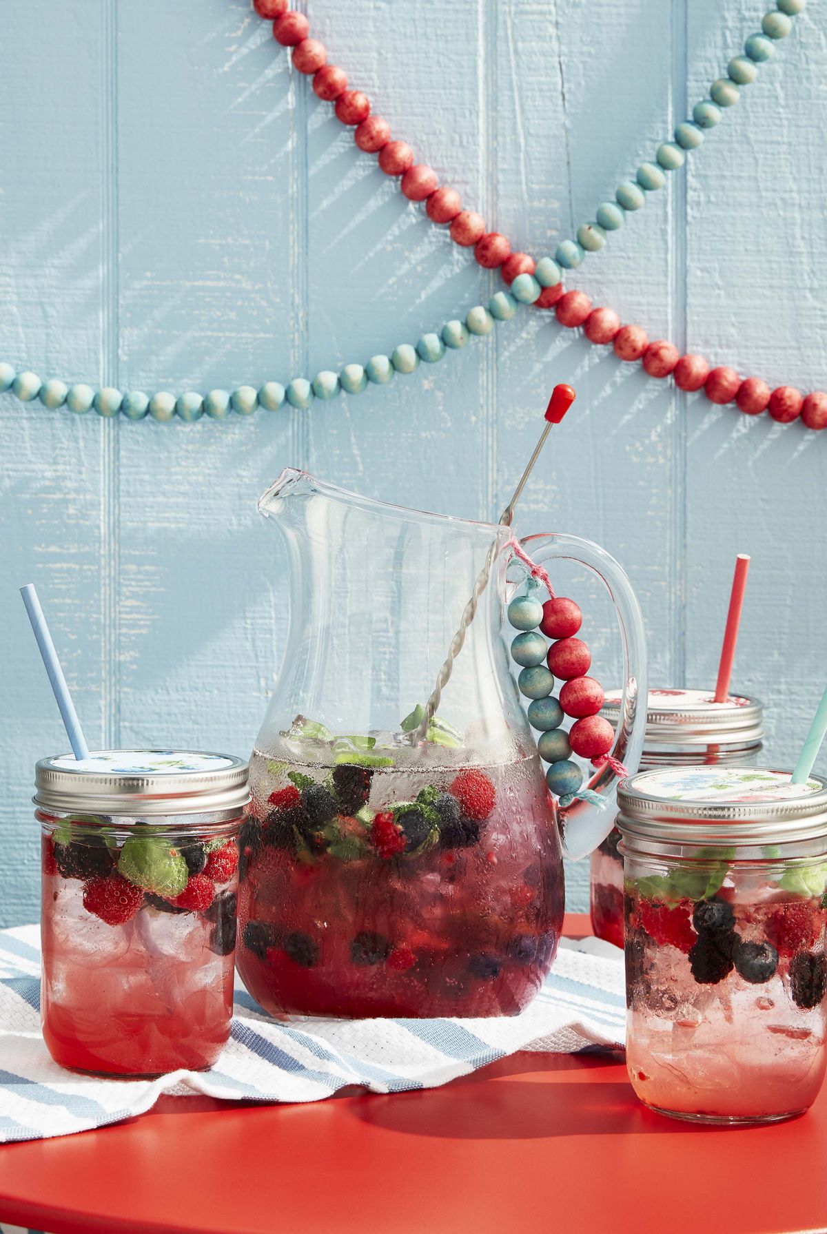 refreshing berry spritzer beverage