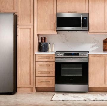 kitchen with stainless steel samsung refrigerator