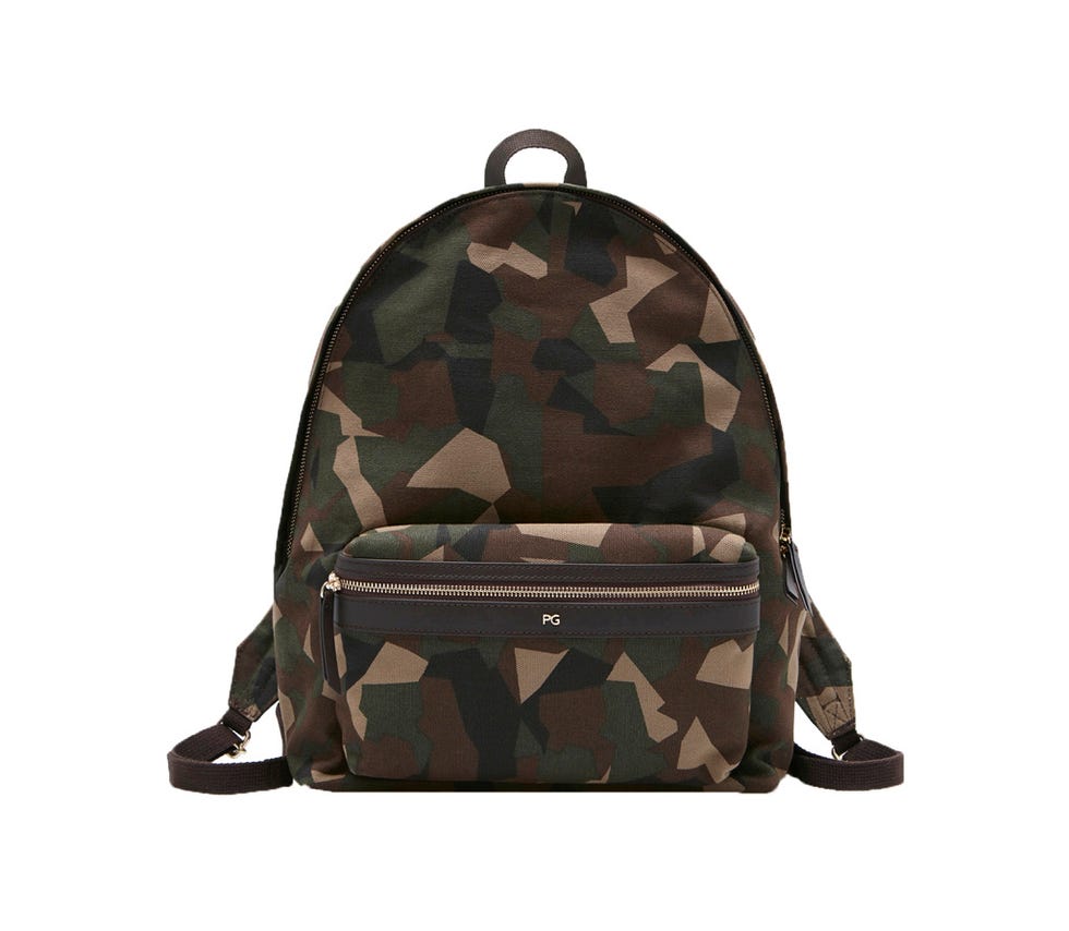 Bag, Backpack, Product, Brown, Khaki, Camouflage, Luggage and bags, Fashion accessory, Beige, Handbag, 