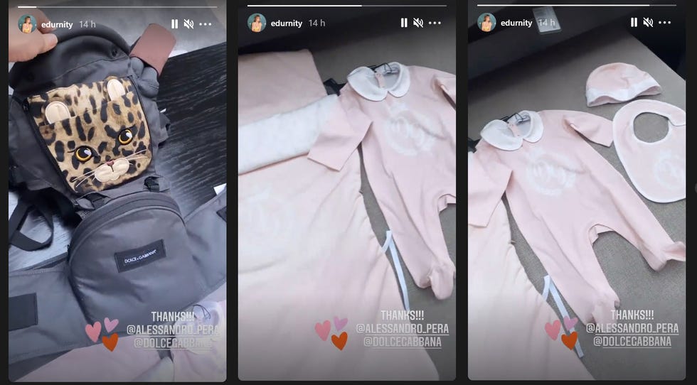 regalitos para la bebé de edurne y de gea