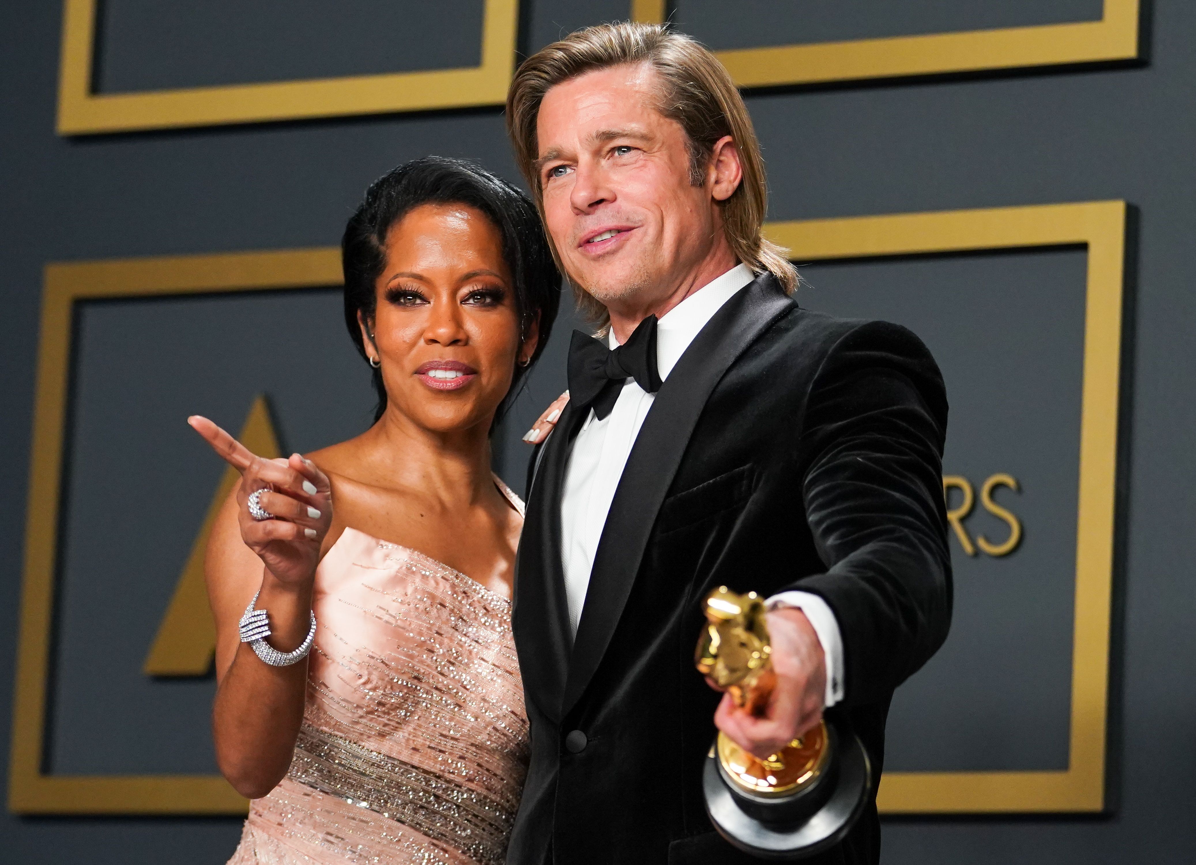 See Pictures of Brad Pitt and Regina King at the 2020 Oscars