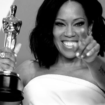 hollywood, california   february 24  editors note image converted to black and white regina king, winner of best supporting actress for if beale street could talk poses in the press room during the 91st annual academy awards at hollywood and highland on february 24, 2019 in hollywood, california photo by frazer harrisongetty images