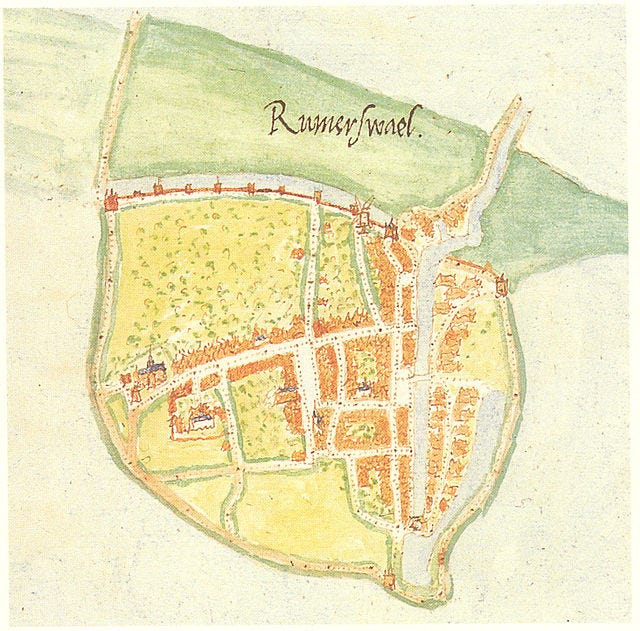 plattegrond van reimerswaal