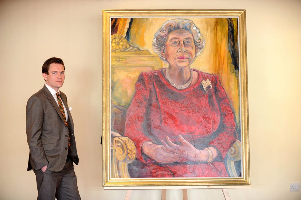 daniel llywelyn hall y su retrato de la reina de inglaterra