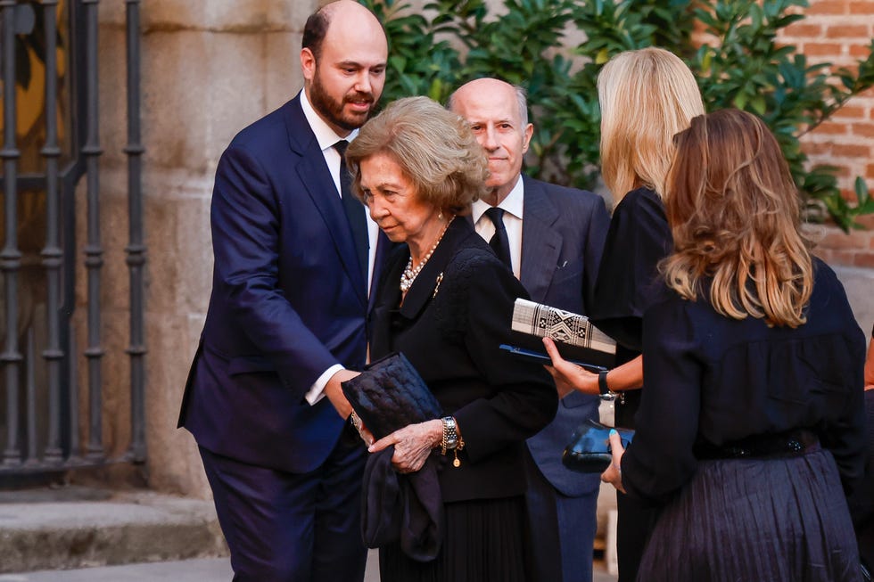 quenn sofia from greece during funeral of juan gomez acebo in madrid on sunday, 8 september 2024