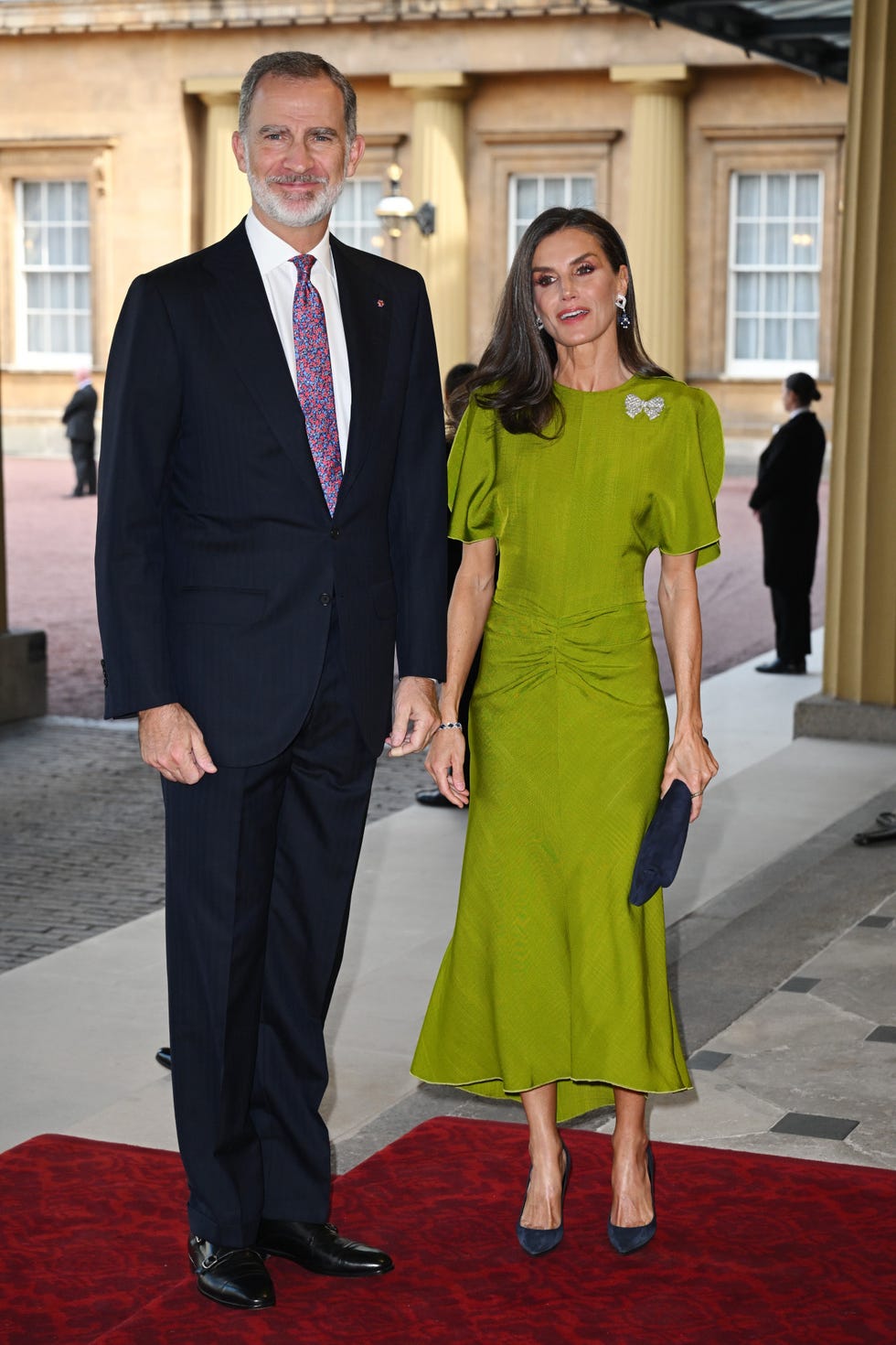 reina letizia vestido buckingham palace