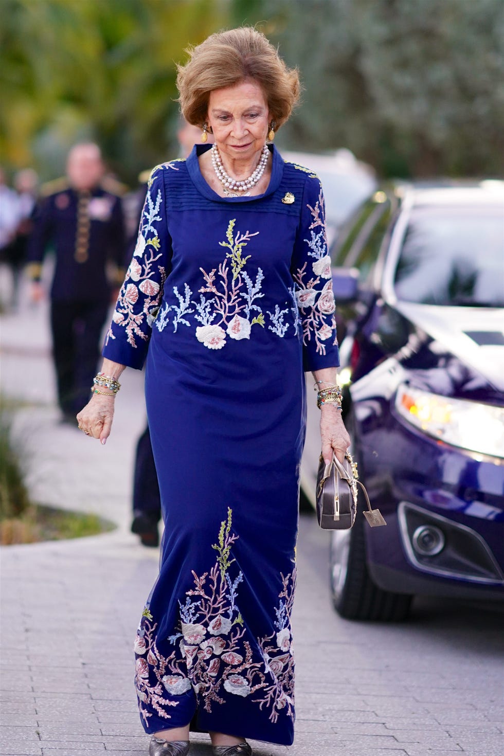 la reina sofía en la ceremonia de juan sebastian elcano en miami