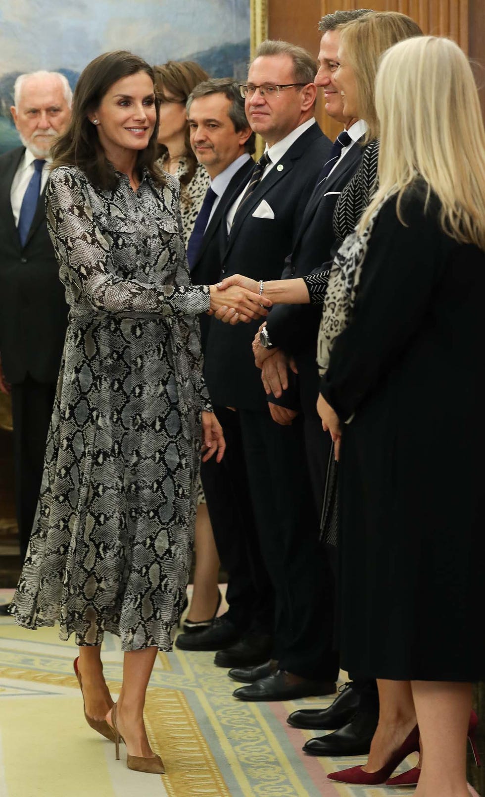 La reina Letizia presume de canas en una audiencia