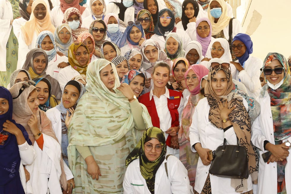 la esposa de felipe vi en la universidad de nuakchot en mauritania