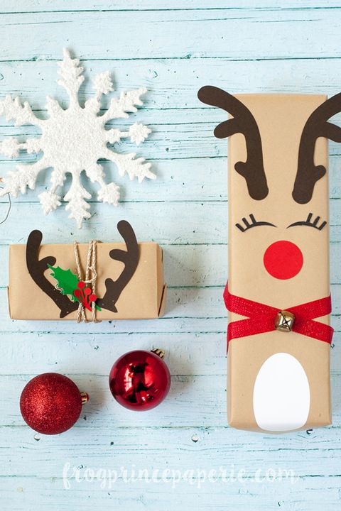 reindeer gift wrapping idea