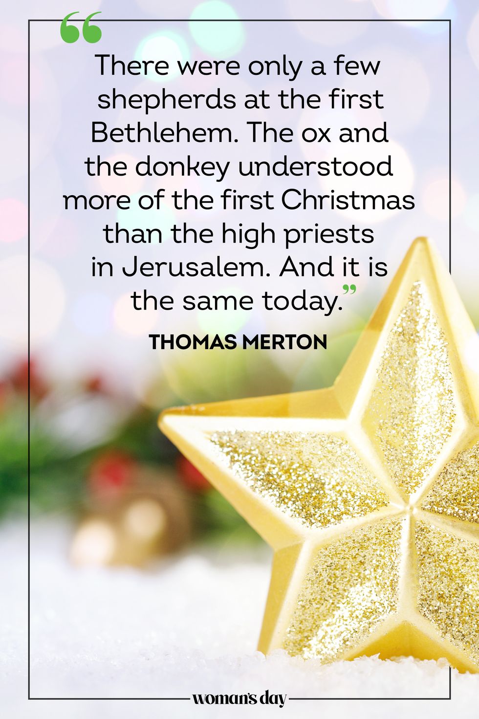 best religious christmas quote by thomas merton