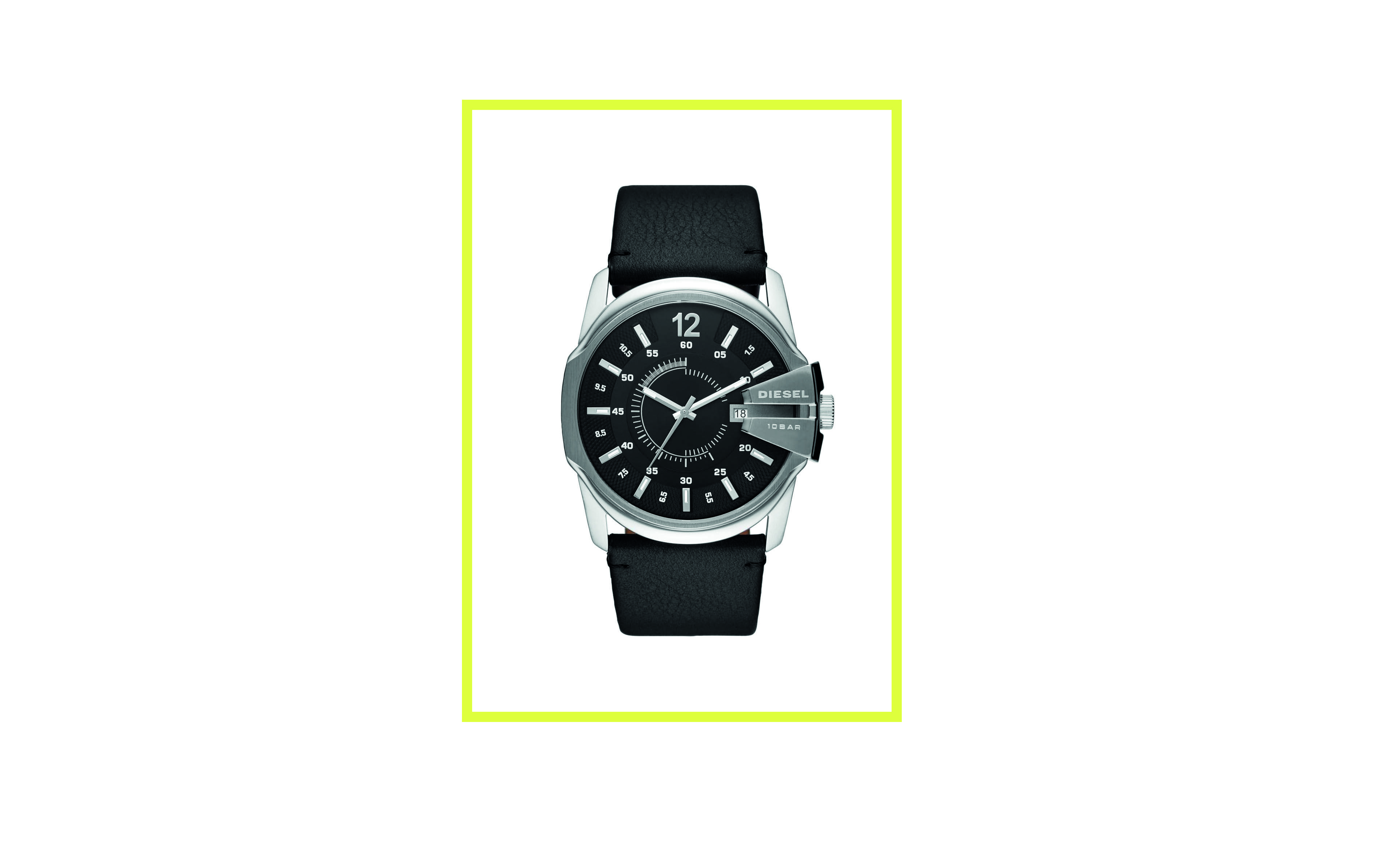 Reloj para caballero tipo casual o deportivo en tonos negro y rojo.