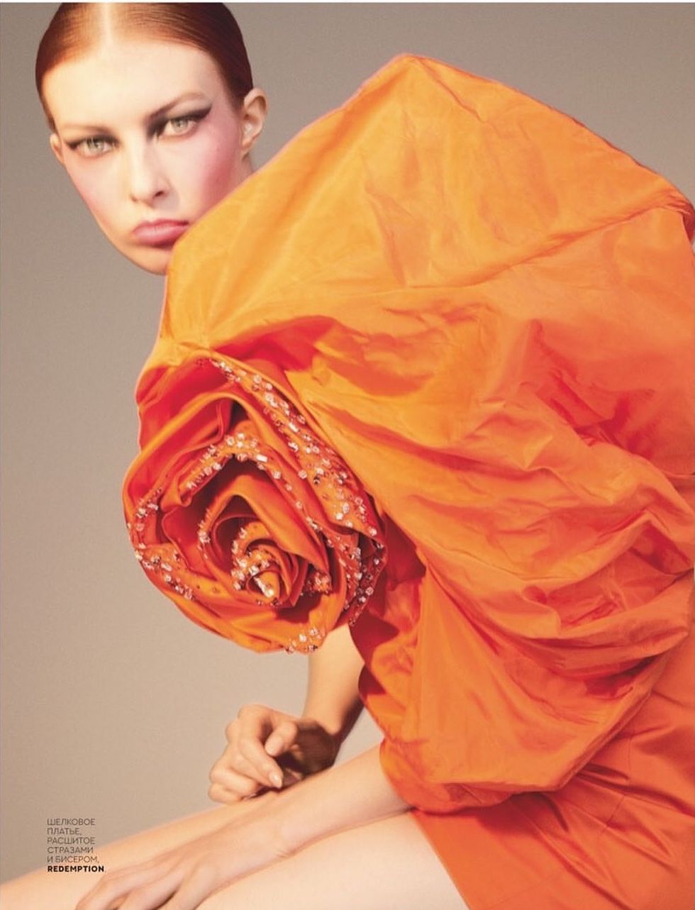 Orange, Beauty, Yellow, Peach, Stole, Silk, Shawl, Photo shoot, Textile, Fashion model, 