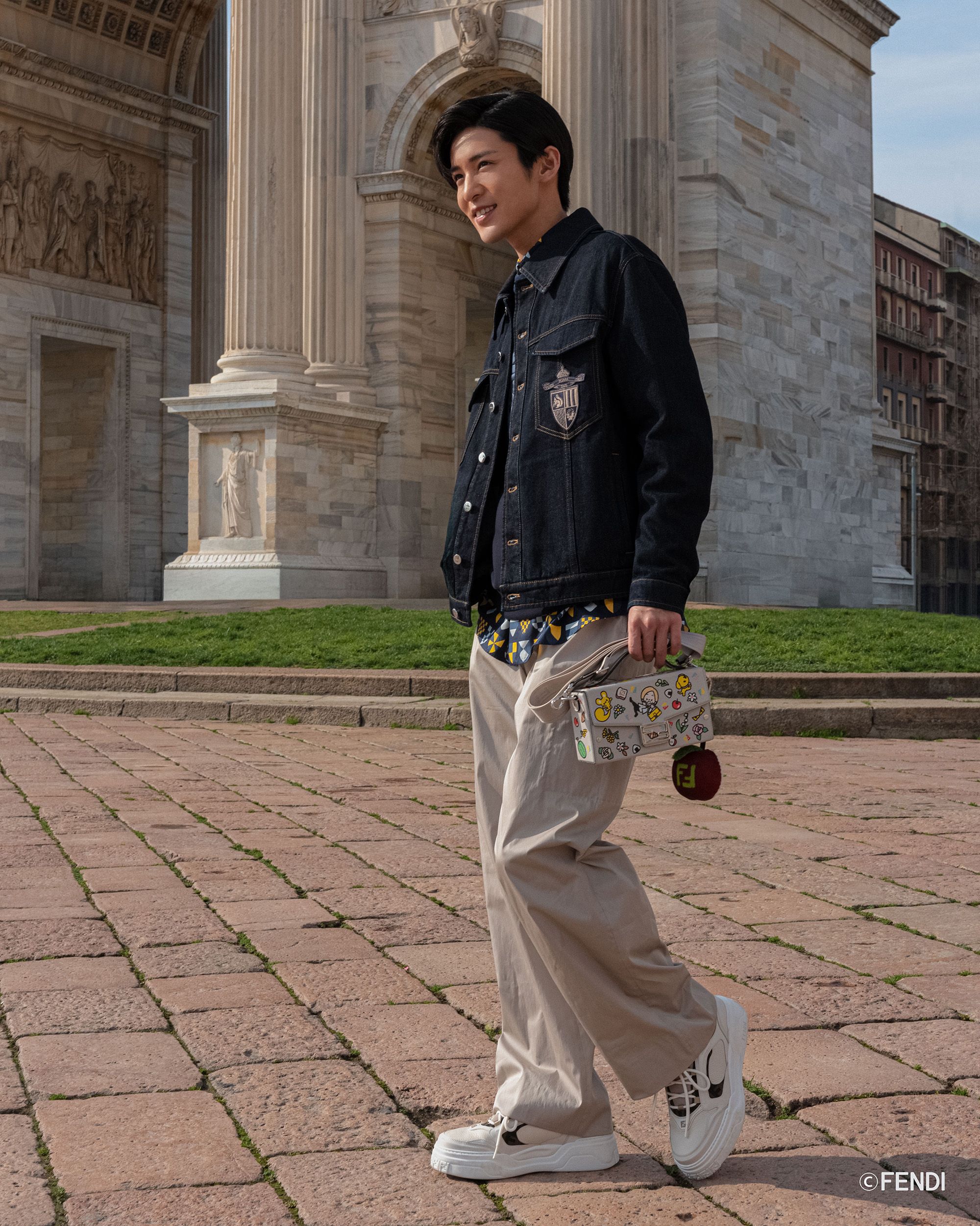 目黒蓮さん着用【FENDI】ナノピーカブー☆4color フェンディ、ジャパンブランドアンバサダーの目黒蓮、川口春奈の