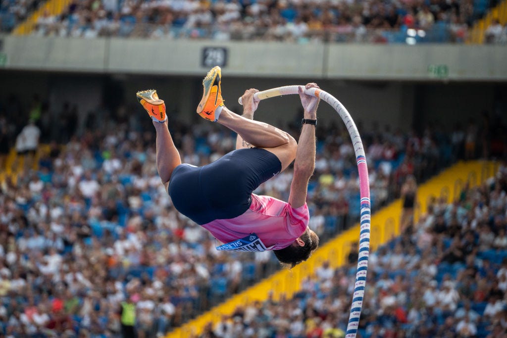 Young Pole Vaulter Takes Flight, Surpassing Legends!