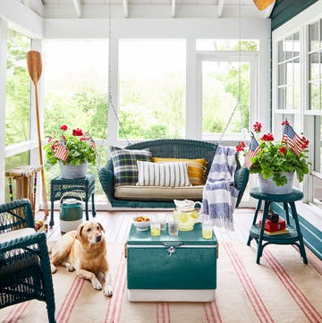 screened in porch, porch swing, wicker furniture painted in night watch by glidden lakeside cabin, houston lake, georgia walter gray, kelly gray