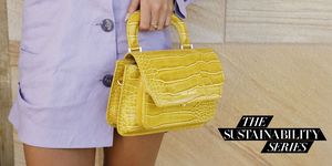 Handbag, Bag, Yellow, Shoulder, Fashion accessory, Fashion, Shoulder bag, Joint, Material property, Birkin bag, 