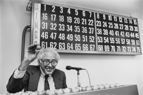 Rep. Bernie Sanders playing bingo