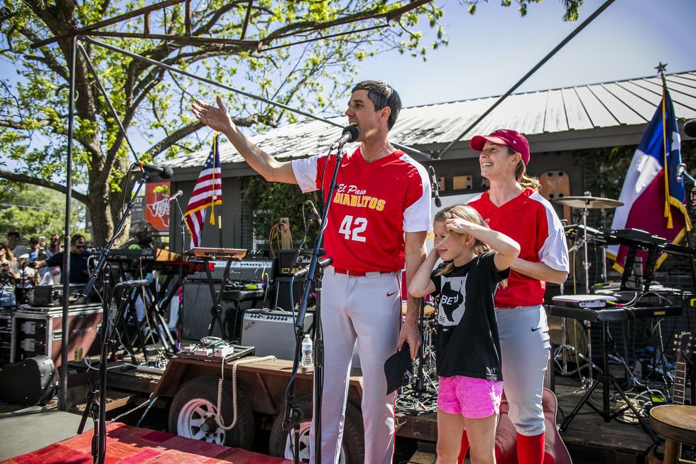 Democratic Candidate For Senate Beto O'Rourke Attends Fundraiser Baseball Game In Austin