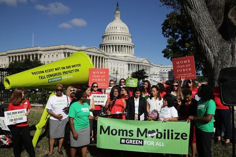 Democratic Reps. Lee,  Gabbard, Jayapal And Activists From 'Mom's Mobilize' Holds Climate Change News Conference