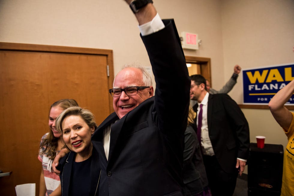 Minnesota gubernatorial candidate Tim Walz hosts primary night rally in St. Paul