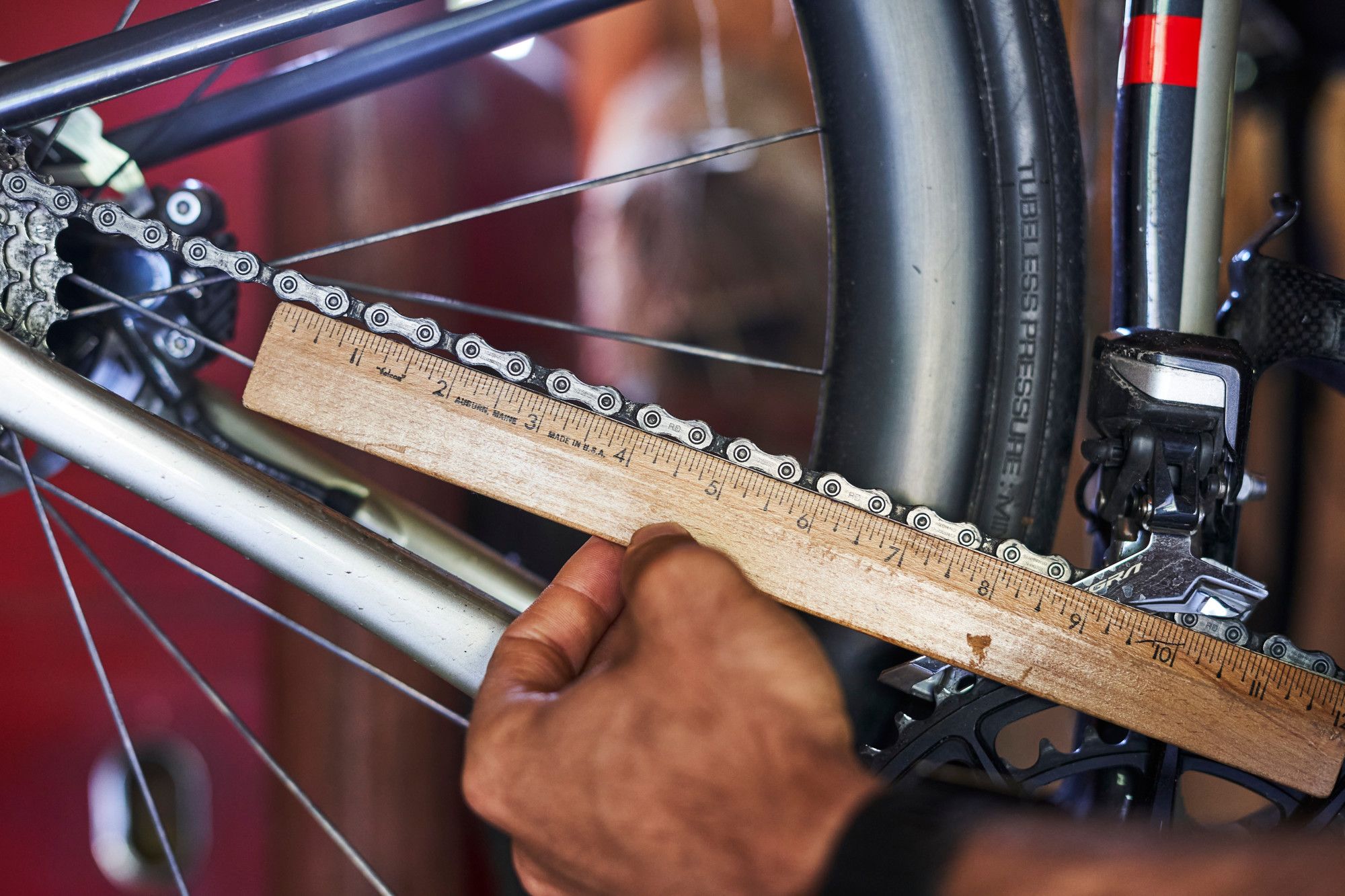 Putting on a store new bike chain