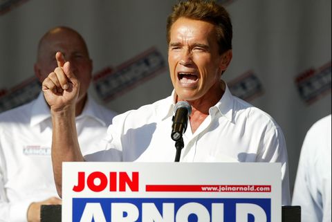 Schwarzenegger Campaigns In Fresno