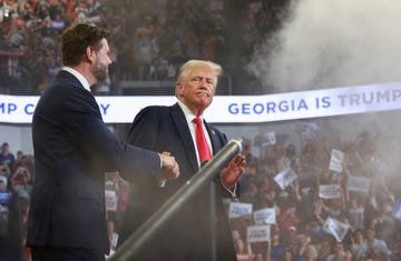 donald trump and jd vance hold campaign rally in atlanta