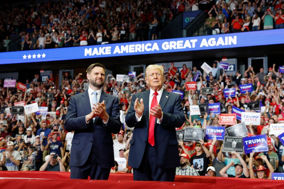 donald trump and jd vance hold first joint campaign rally after the rnc