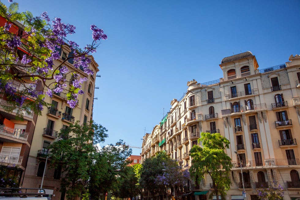 residential buildings in central barcelona