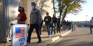 across the us voters flock to the polls on election day