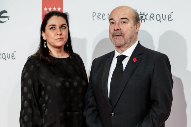 antonio resines y ana pérez lorente durante una entrega de premios en madrid