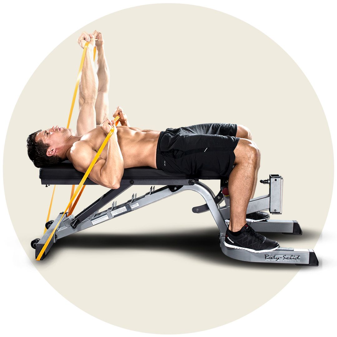 Resistance band incline online press