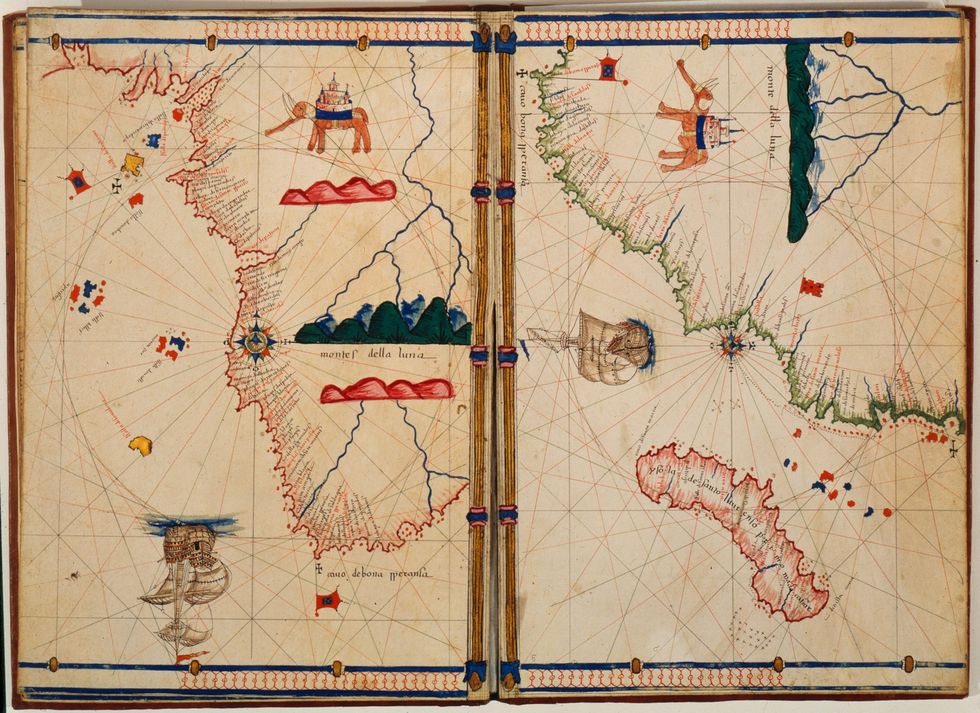 Een Italiaanse kaart van Kaap de Goede Hoop uit de tijd van de ontdekkingsreizen