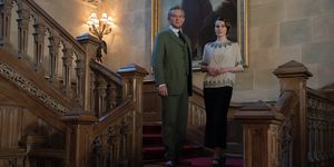 hugh bonneville stars as robert grantham and michelle dockery as lady mary in downton abbey a new era, a focus features release  credit ben blackall  © 2021 focus features, llc