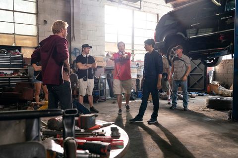 behind the scenes on the set of cobra kai