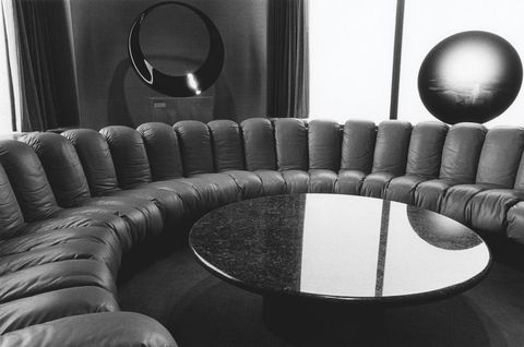 Black, White, Black-and-white, Monochrome, Architecture, Furniture, Chair, Circle, Couch, Monochrome photography, 