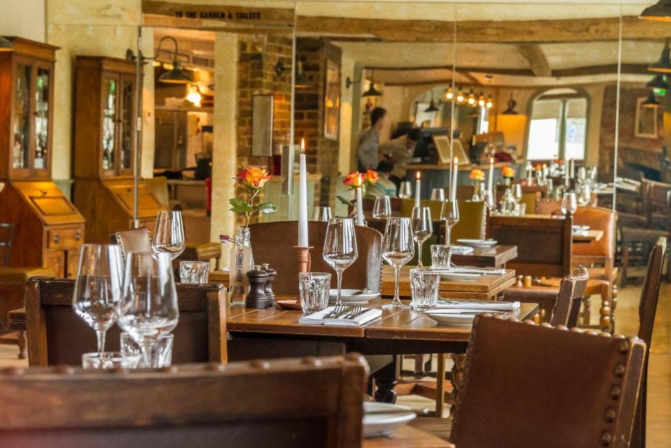 a restaurant with tables and chairs