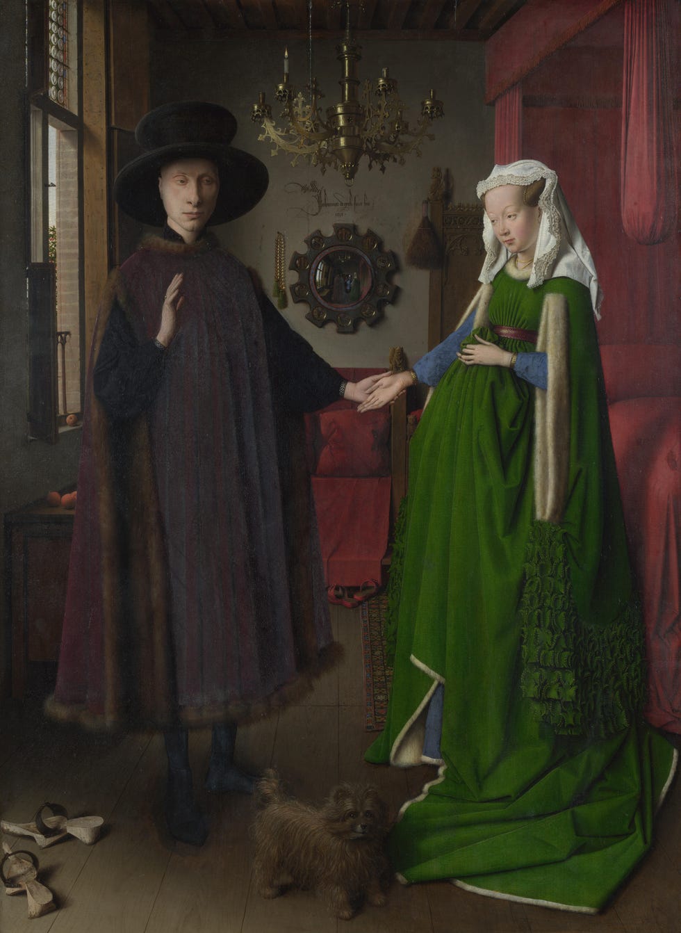 Retrato de Giovanni Arnolfini y su esposa, de Jan van Eyck