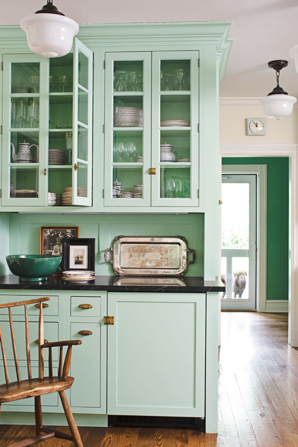 retro kitchens ideas mint green furniture