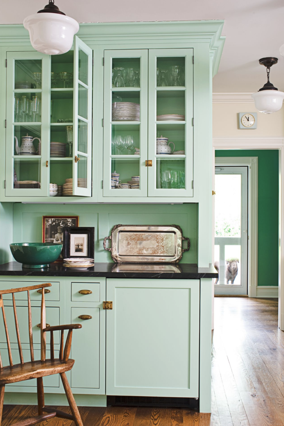 retro kitchens ideas mint green furniture
