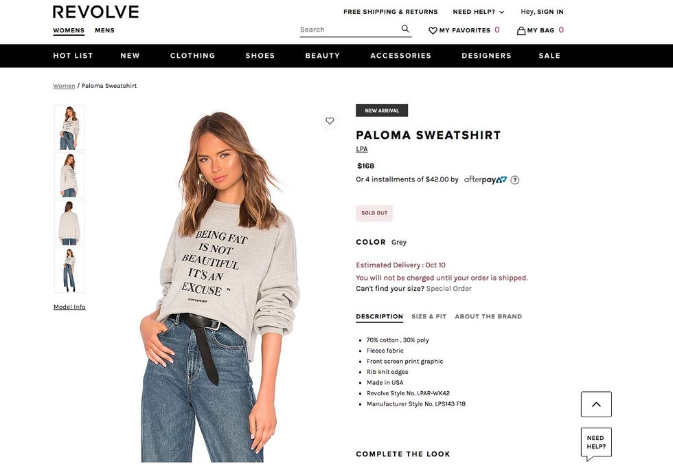 Lena Dunham-Revolve Sweatshirts: Revolve Stopped Selling Those Awful ...