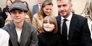 Harper Beckham at her Mum Victoria Beckham's show, Front Row, Fall Winter 2019, London Fashion Week, UK - 17 Feb 2019