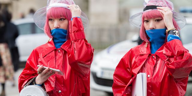 Red, Blue, Clothing, Outerwear, Cosplay, Pink, Costume, Fashion, Raincoat, Headgear, 
