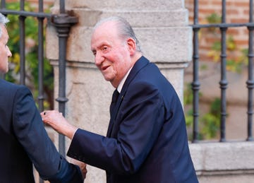 spanish king emeritus juan carlos i during funeral of juan gomez acebo in madrid on sunday, 8 september 2024