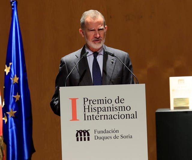 el rey felipe vi durante su discurso en soria